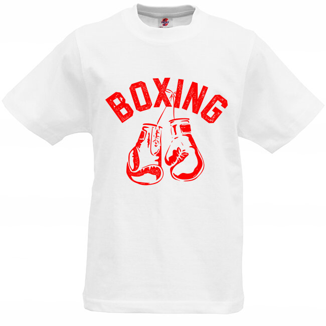 Футболка белая детская "Boxing" с перчатками