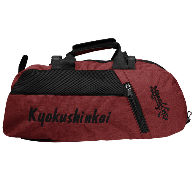 Сумка-рюкзак "Кёкусинкай" бордовый меланж