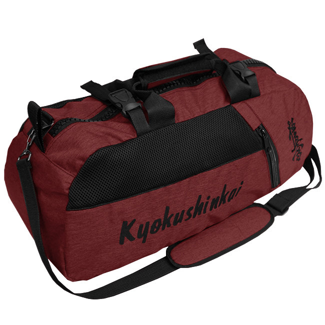 Сумка-рюкзак "Кёкусинкай" бордовый меланж