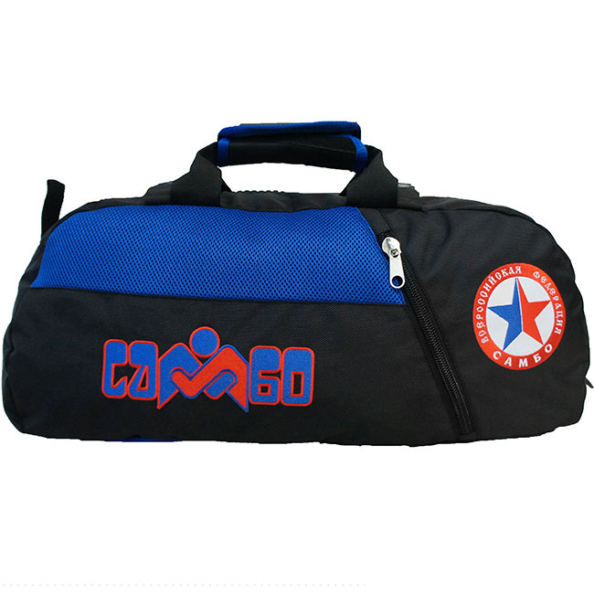Сумка-рюкзак premium "Самбо" чёрно-синяя