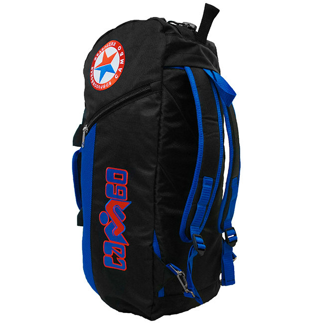 Сумка-рюкзак premium "Самбо" чёрно-синяя