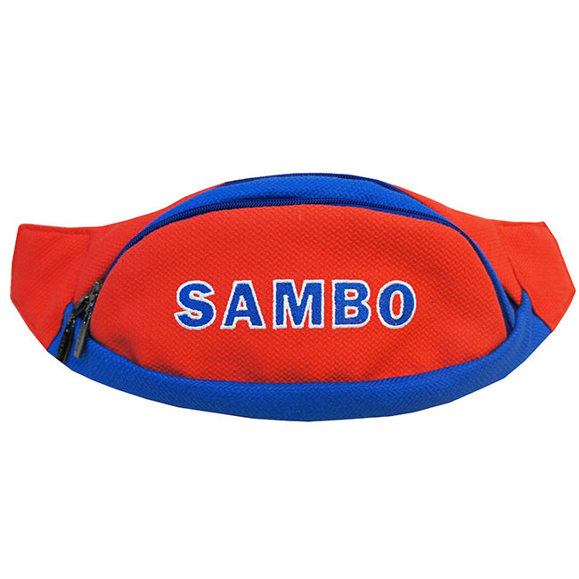 Поясная красно-синяя сумка "Самбо"
