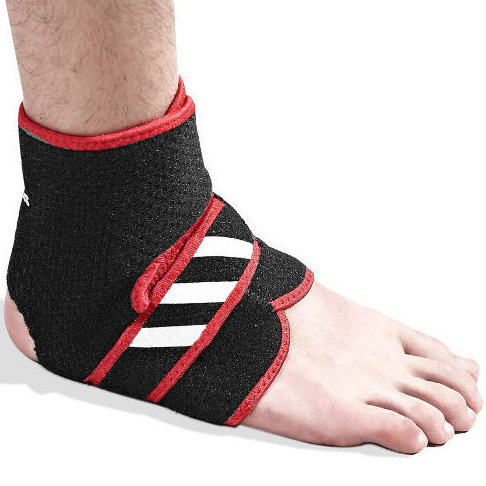 Суппорт голеностопа "Adidas" регулируемый Adjustable Ankle Support чёрно-красный ADSU-12221 